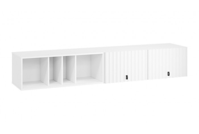 Шкаф настенный с полкой «Тиффани» (2042) Белый снег, Белый софт