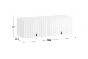 Шкаф настенный Тиффани 1092 Белый снег, Белый софт