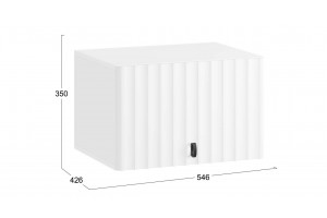 Шкаф настенный Тиффани 546 Белый снег, Белый софт