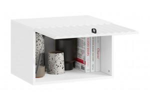 Шкаф настенный Тиффани 546 Белый снег, Белый софт