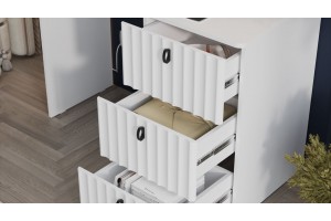 Стол письменный Тиффани Тип 1 Белый снег, Белый софт