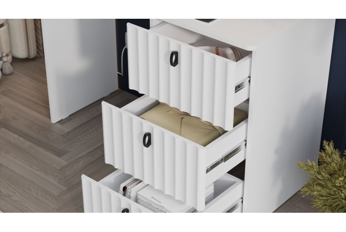 Стол письменный «Тиффани» Тип 1 - 415.005.000 Белый снег, Белый софт