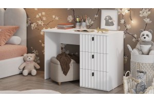 Стол письменный Тиффани Тип 1 Белый снег, Белый софт