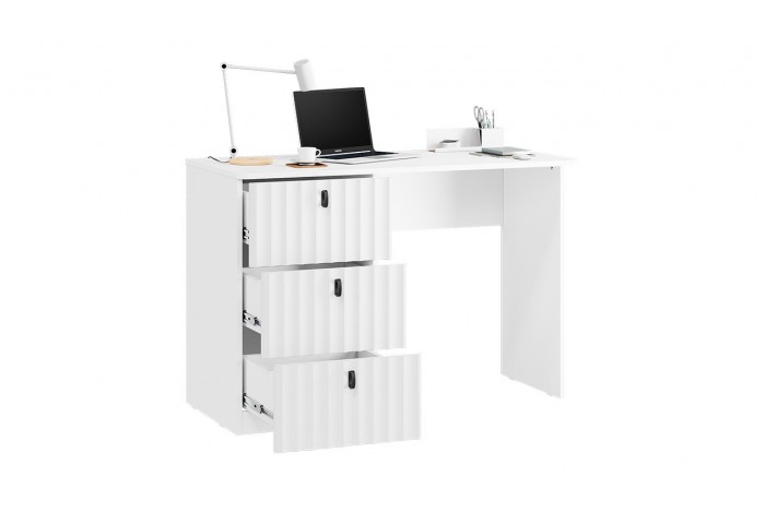 Стол письменный «Тиффани» Тип 1 - 415.005.000 Белый снег, Белый софт