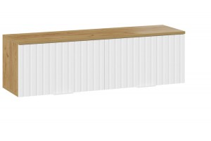 Шкаф настенный Хилтон (1100) Дуб Крафт золотой, Белый матовый