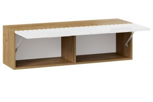 Шкаф настенный Хилтон (1100) Дуб Крафт золотой, Белый матовый