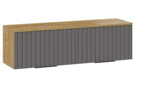 Шкаф настенный Хилтон (1100) Дуб Крафт золотой, Графит матовый