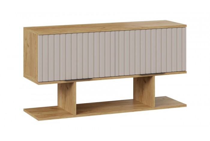 Шкаф настенный с полкой «Хилтон» (1100) Дуб Крафт золотой, Мокко матовый