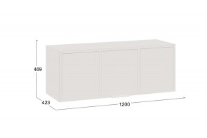 Шкаф настенный Стелла Белый холст, Белый Жемчуг