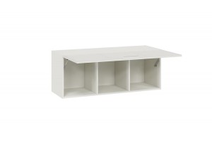 Шкаф настенный Стелла Белый холст, Белый Жемчуг