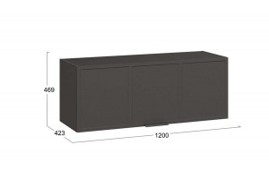 Шкаф настенный Стелла Серый вулкан, Фон серый