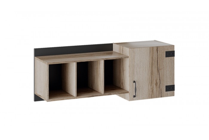 Шкаф навесной «Окланд» 1200 - ТД-324.15.11 Фон черный, Дуб Делано