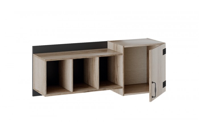 Шкаф навесной «Окланд» 1200 - ТД-324.15.11 Фон черный, Дуб Делано