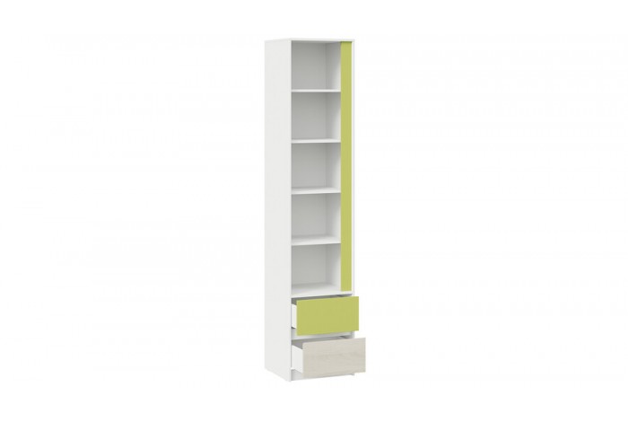 Шкаф для белья комбинированный «Сканди» - СМ-386.07.21-20 Дуб Гарден, Белая, Зеленый