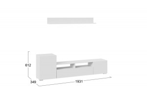 Гостиная Сильвия Белый Ясень