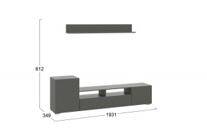 Гостиная Сильвия Серый