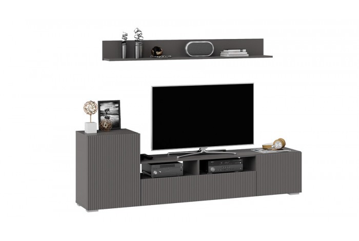 Гостиная «Сильвия» Тип 2 Графит Серый, Графит матовый