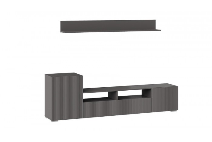 Гостиная «Сильвия» Тип 2 Графит Серый, Графит матовый