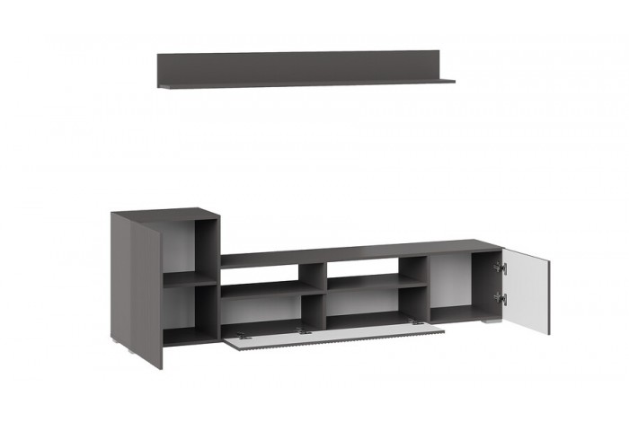 Гостиная «Сильвия» Тип 2 Графит Серый, Графит матовый