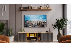 Гостиная Хилтон №4 Дуб Крафт золотой, Графит матовый