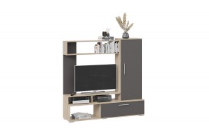 Стенка Сиена Дуб Сонома, Графит Серый