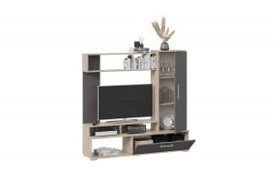 Стенка Сиена Дуб Сонома, Графит Серый