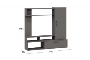 Стенка Сиена Графит Серый