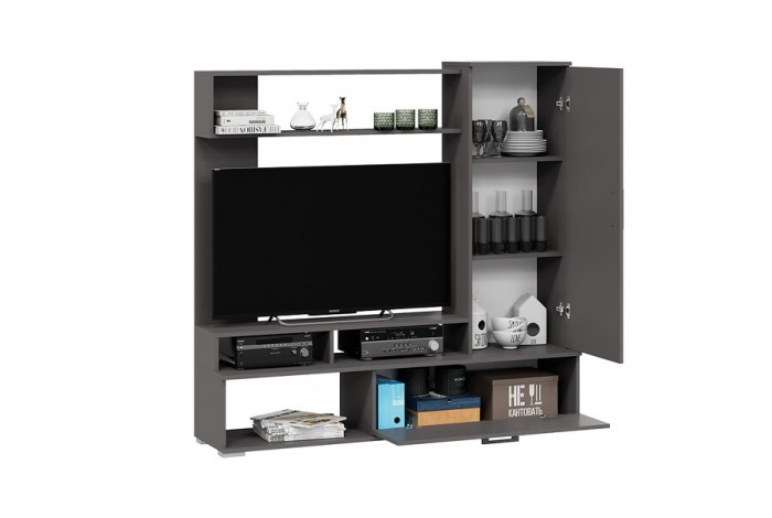 Стенка «Сиена» Графит Серый