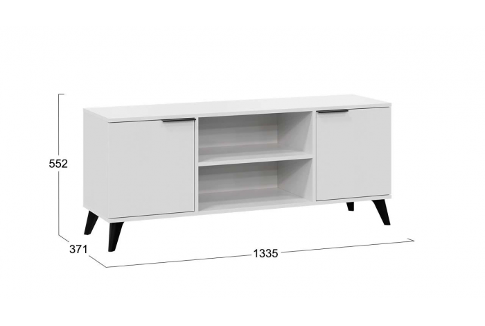 Набор мебели для гостиной «Агата» №6 - ГН-006 Черный матовый, Белый Ясень