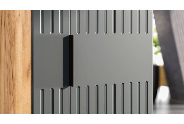 Гостиная «Моника» Дуб Крафт золотой, Графит матовый