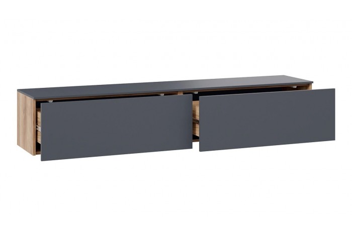 Гостиная «Порто» №9 - ГН-393.009 Яблоня Беллуно, Графит софт