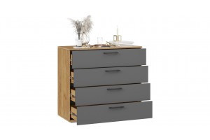 Комод Нео Дуб Крафт золотой, Серый графит