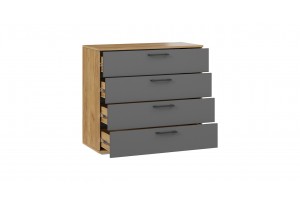 Комод Нео Дуб Крафт золотой, Серый графит