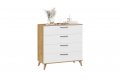 Комод «Нео» с опорами Дуб Крафт золотой, Белый, Бук матовый