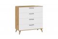 Комод «Нео» с опорами Дуб Крафт золотой, Белый, Бук матовый