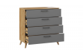 Комод «Нео» с опорами Дуб Крафт золотой, Серый графит, Бук матовый