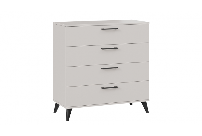 Комод «Нео» с опорами Кашемир, Черный матовый