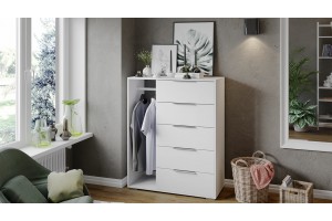 Комод комбинированный Нуар Тип 1 Белый Ясень