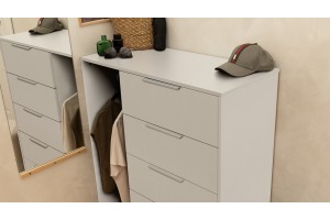 Комод комбинированный Нуар Тип 1 Белый Ясень