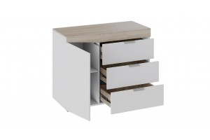 Комод Тип 1 Дуб Сонома, Белый Ясень