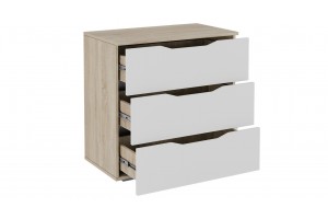 Комод Тип 3 Дуб Сонома, Белый Ясень