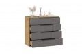 Комод «Хилтон» - 402.010.000 Дуб Крафт золотой, Графит матовый