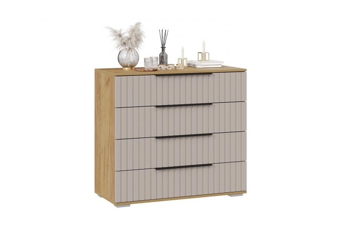 Комод «Хилтон» - 402.010.000 Дуб Крафт золотой, Мокко матовый