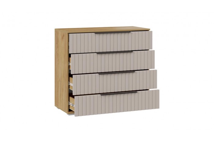 Комод «Хилтон» - 402.010.000 Дуб Крафт золотой, Мокко матовый