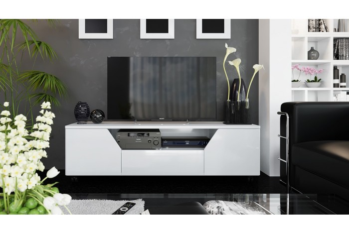 Тумба ТВ «Diamond» Тип 4 Белый глянец