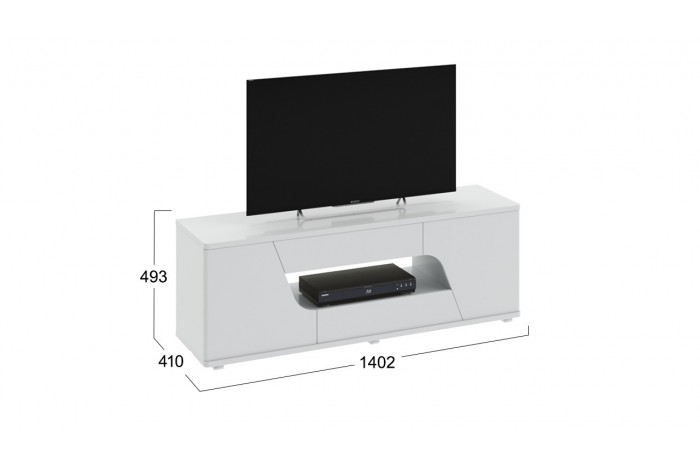 Тумба ТВ «Diamond» Тип 5 Белый глянец