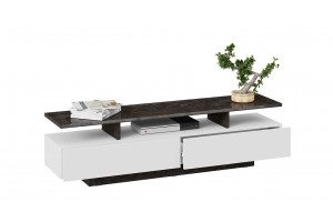 Тумба ТВ Монтана Тип 1 Белый, Ателье темный глянец