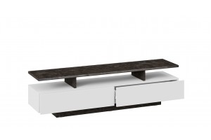 Тумба ТВ Монтана Тип 1 Белый, Ателье темный глянец
