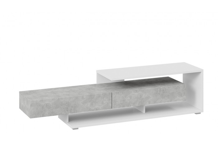 Тумба ТВ «Монтана» Тип 4 - КМ+02.84.000.027 Белый, Ателье светлый глянец