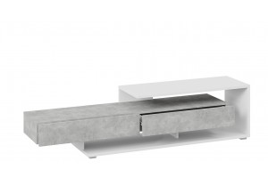 Тумба ТВ «Монтана» Тип 4 Белый, Ателье светлый глянец